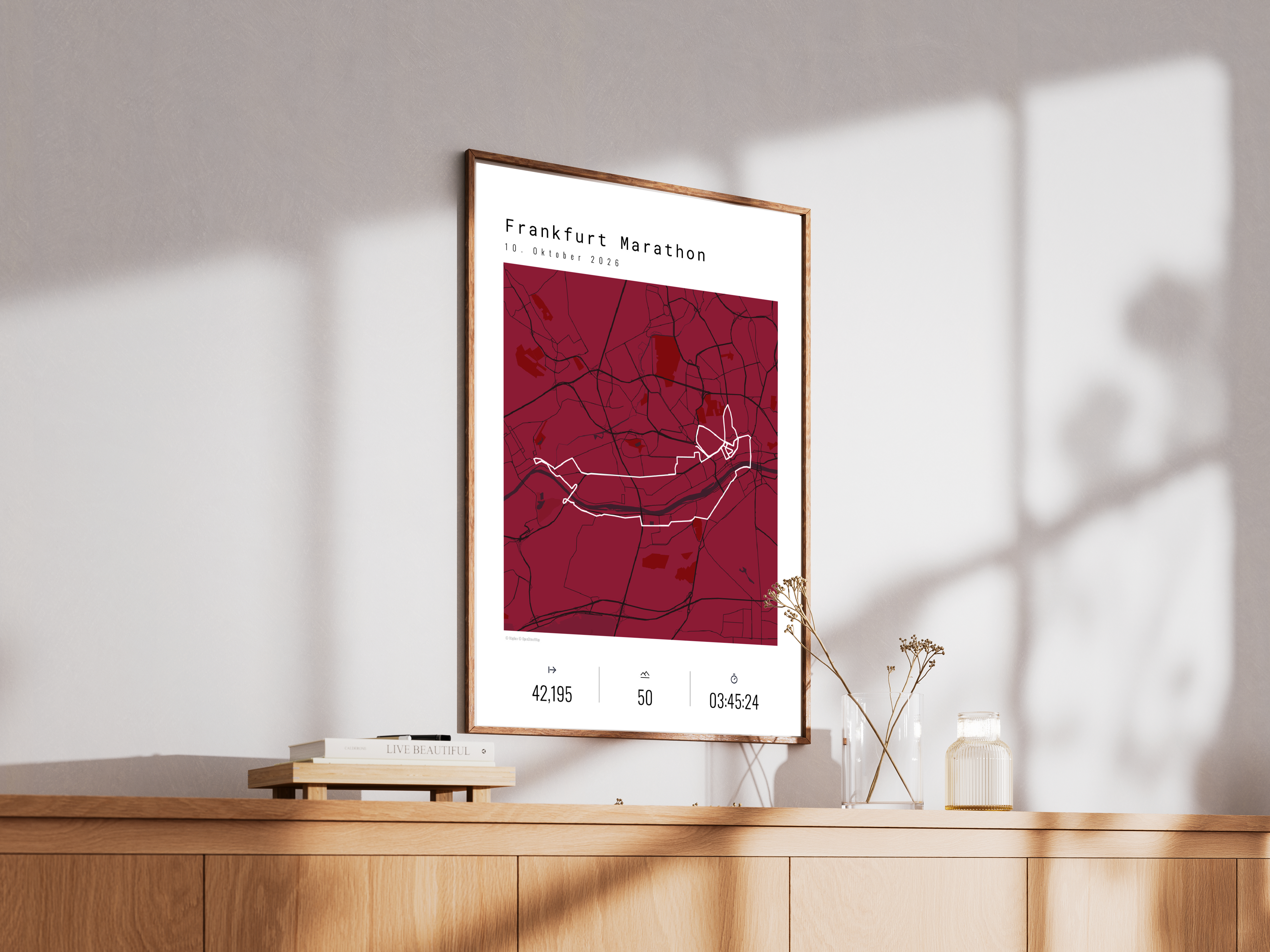 Marathon Poster an der Wand