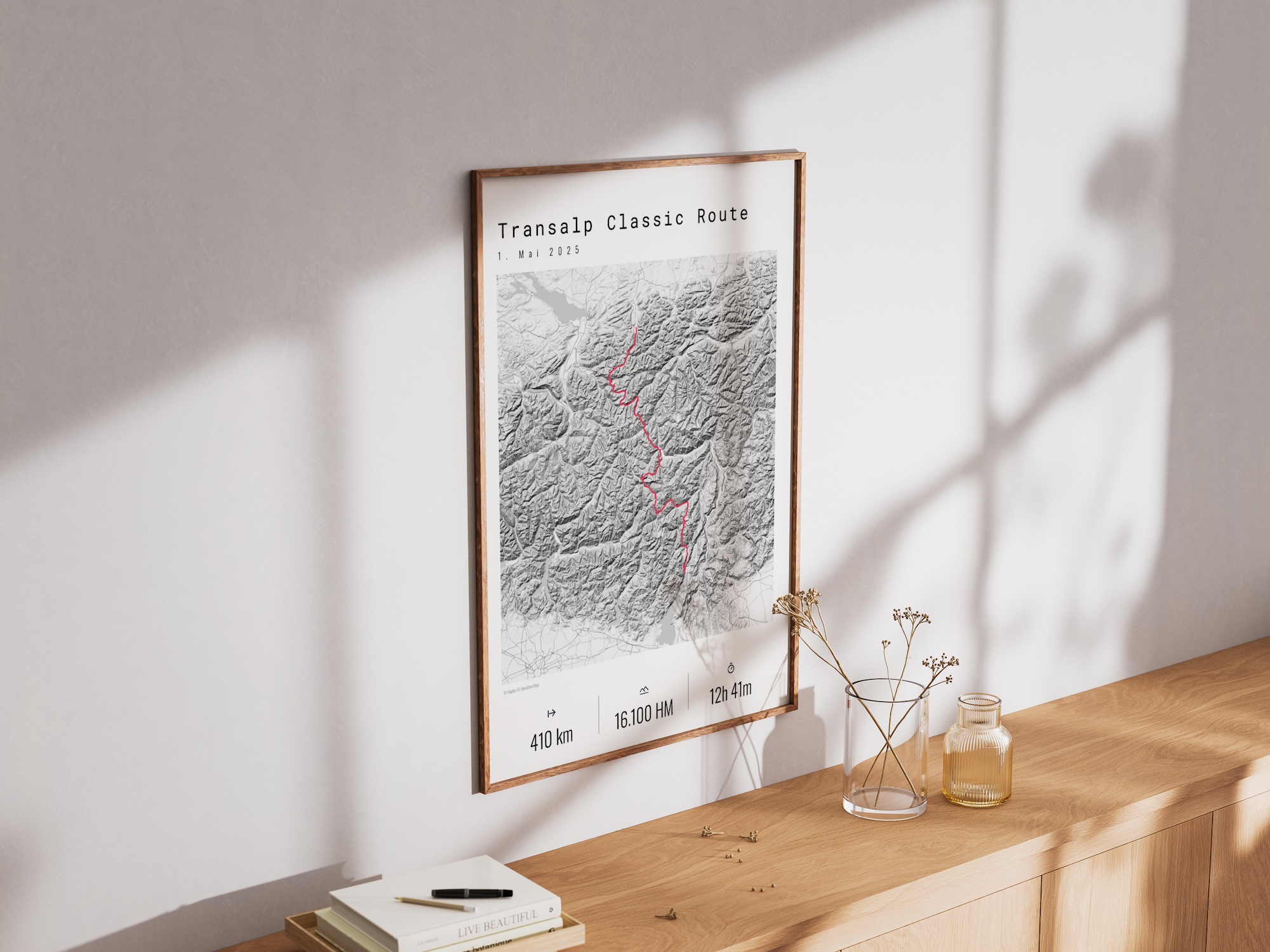 Transalp Poster im Regal