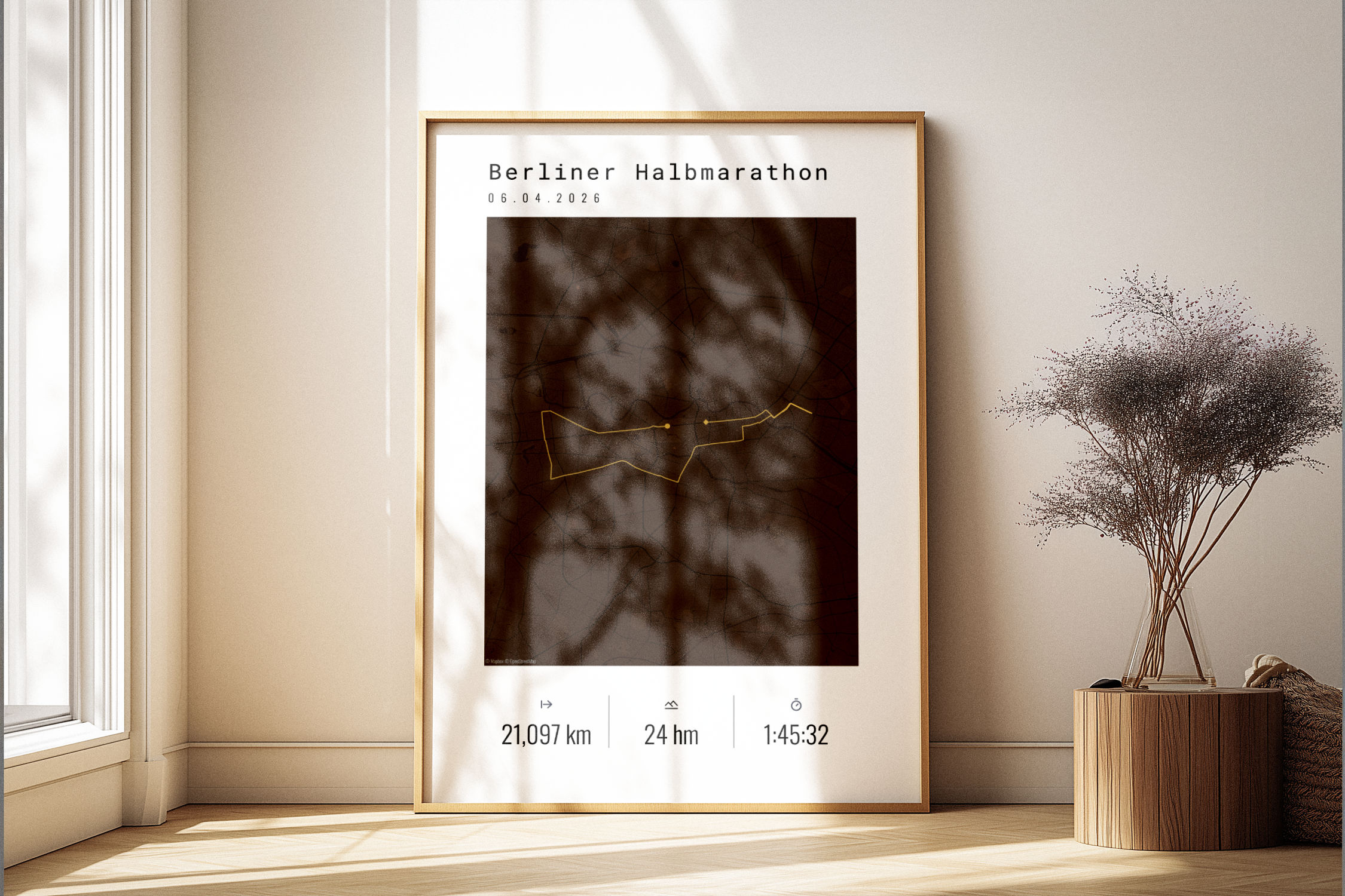 Berliner Halbmarathon Poster an der Wand