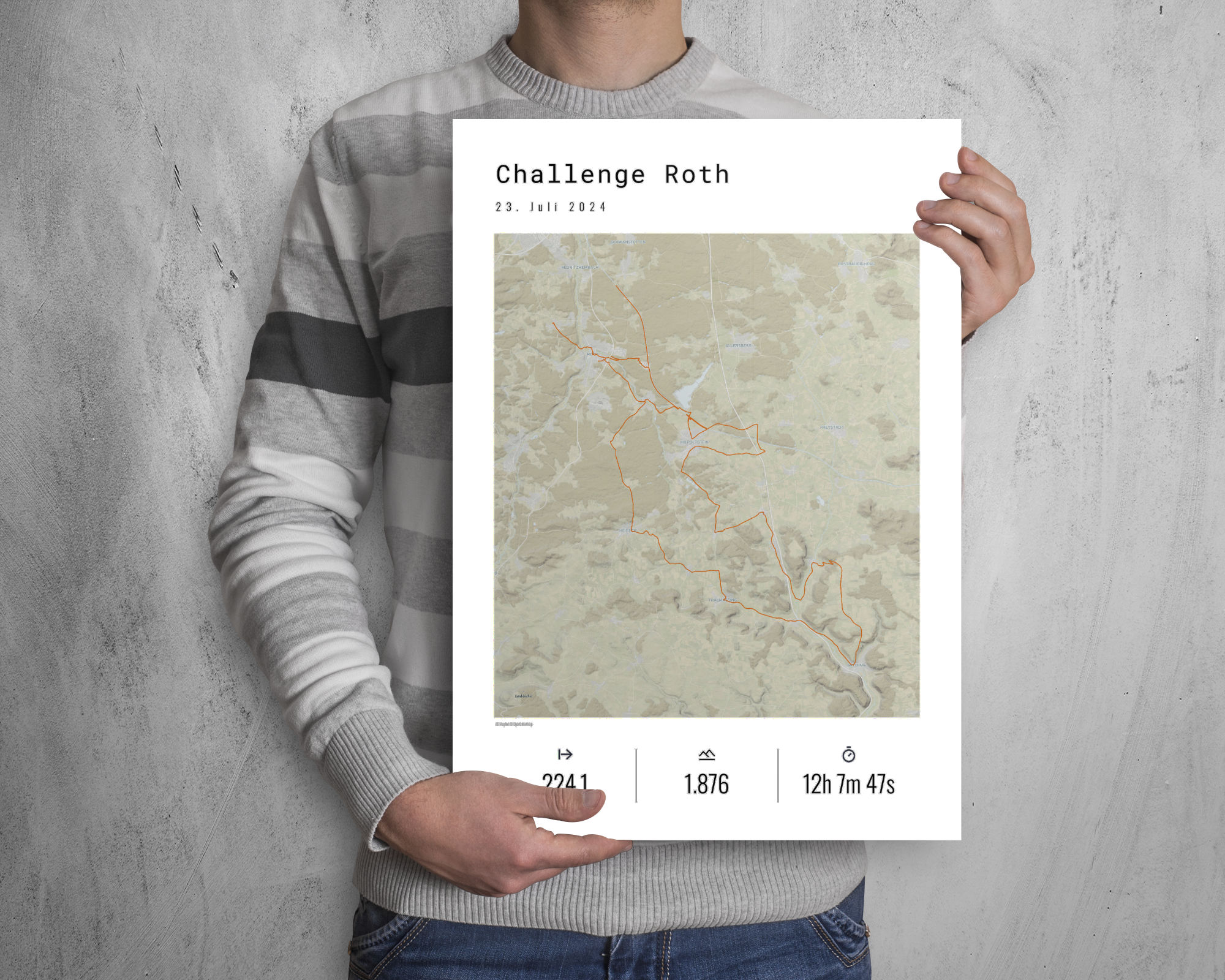 Challenge Roth Poster Silberrahmen