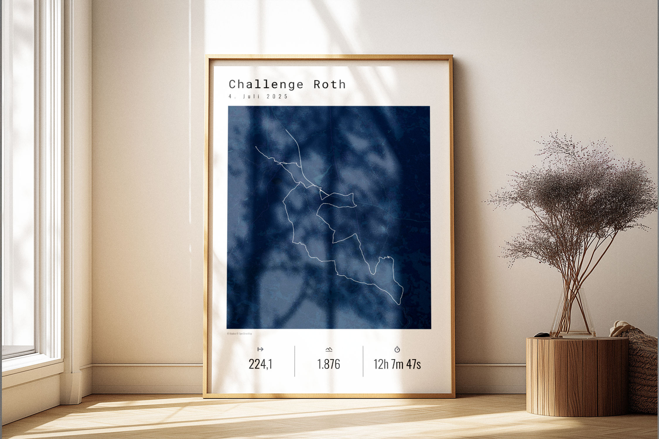 Challenge Roth Poster Holzrahmen