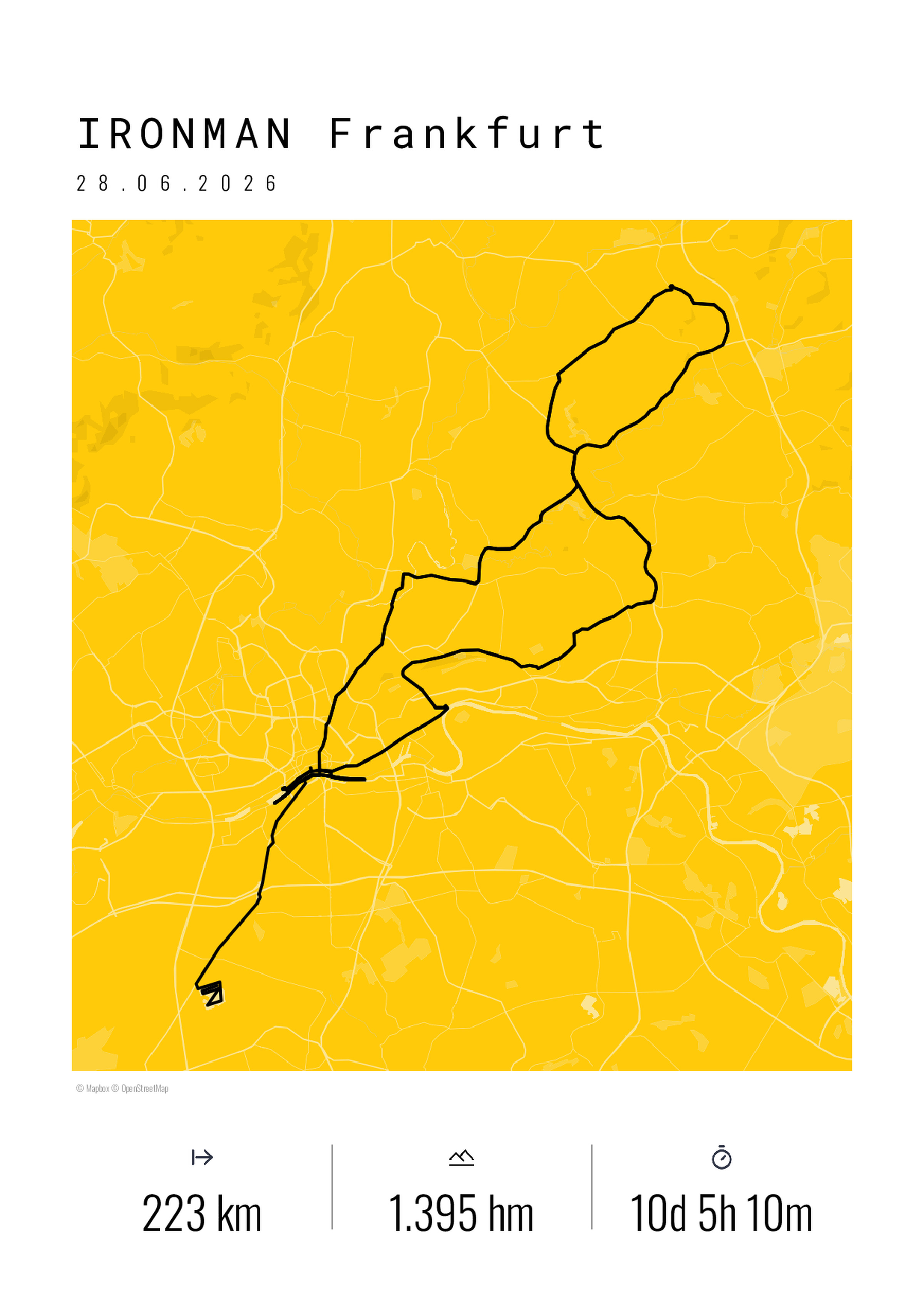 Triathlon Poster gelb