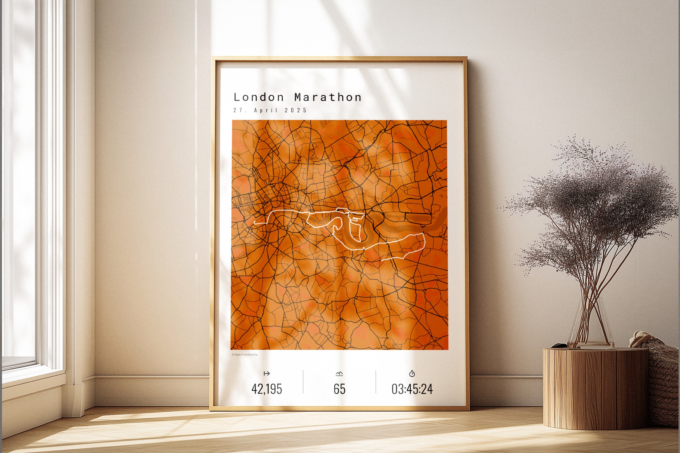 London Marathon Poster an der Wand