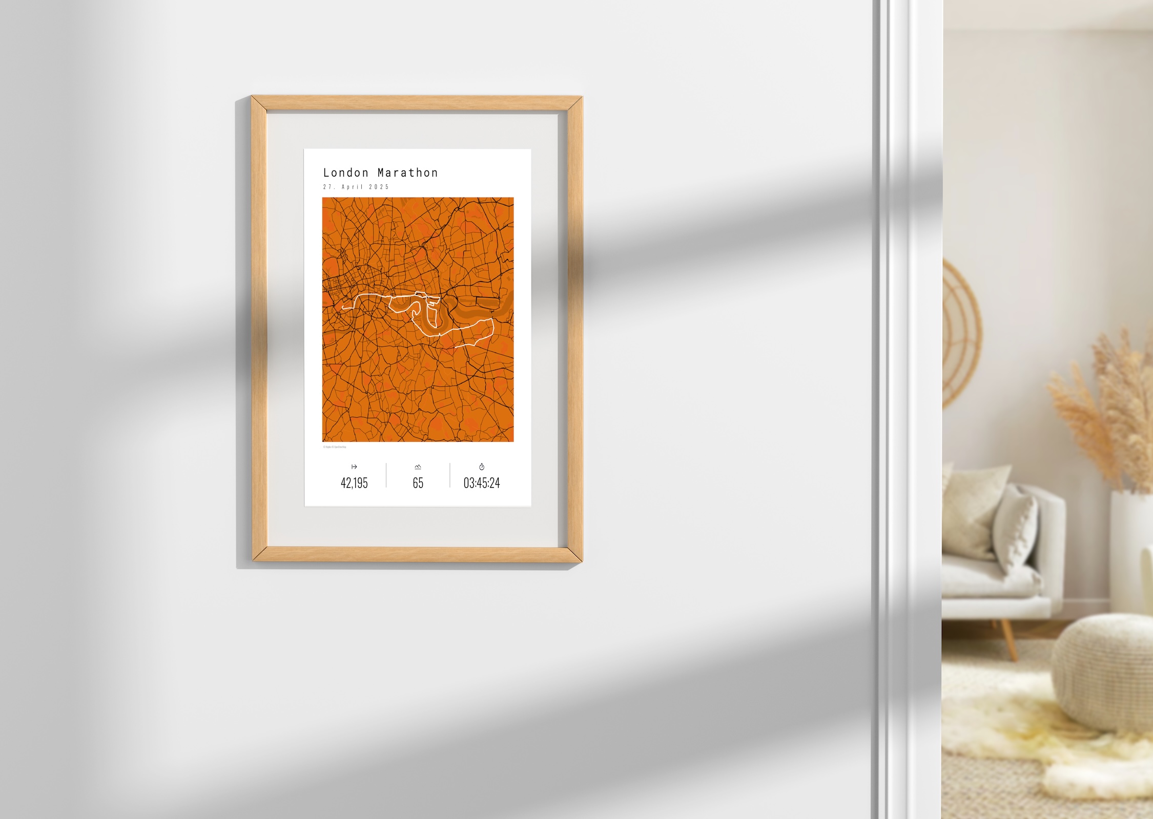 London Marathon Poster gerahmt