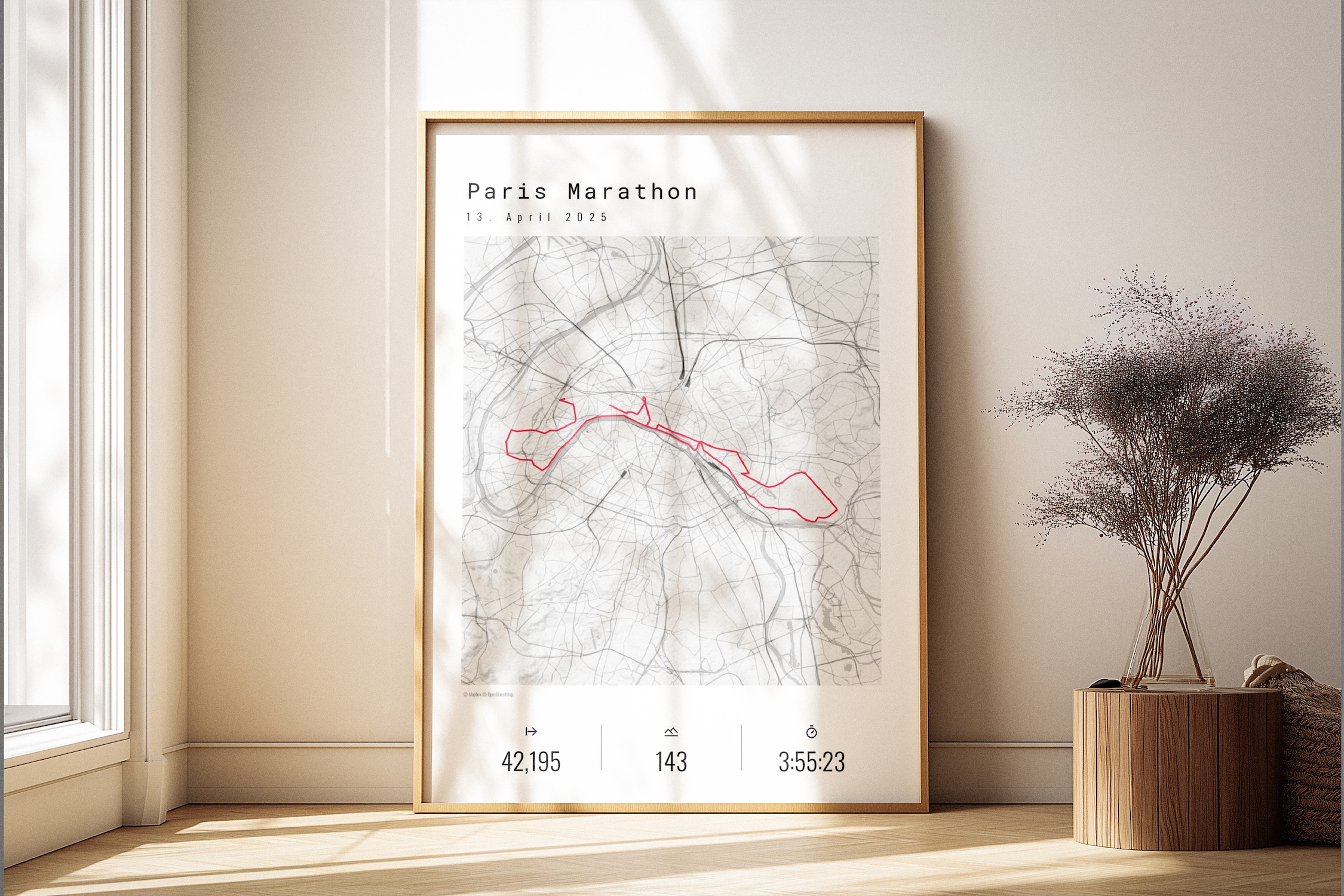 Paris Marathon Poster an der Wand