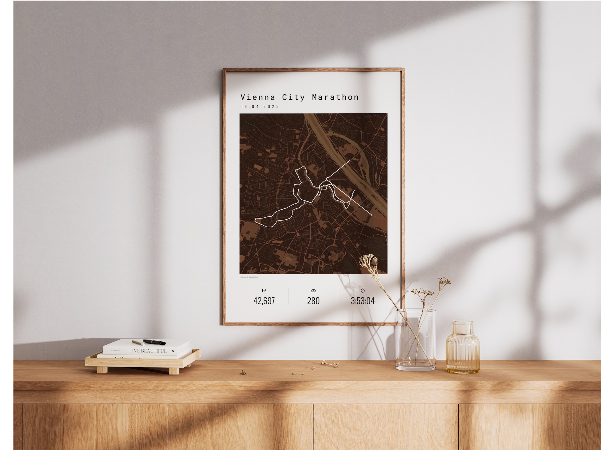 Wien Marathon Poster gerahmt